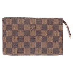Charming Louis Vuitton Make-Up bag in brown coated canvas