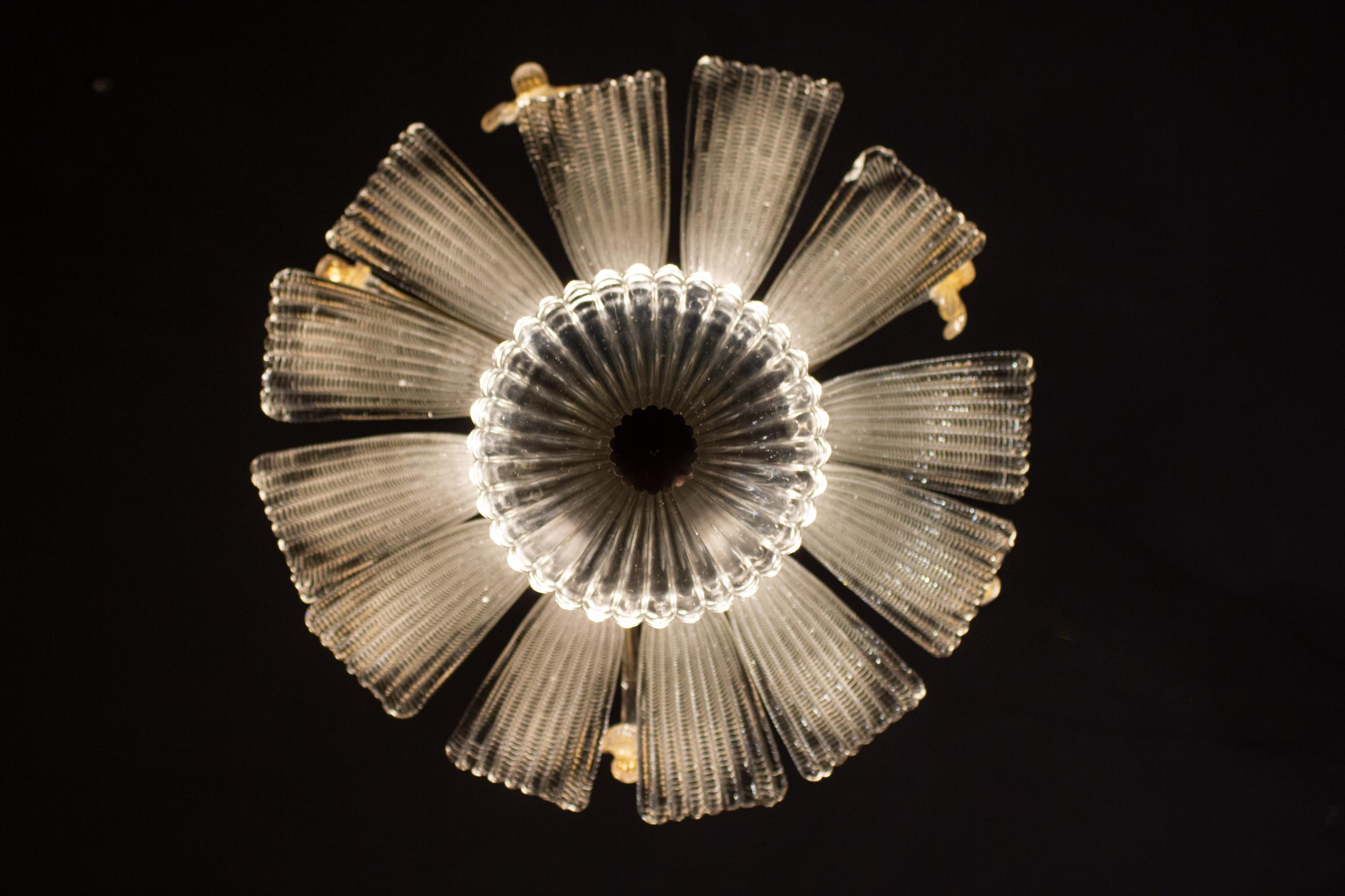 Charming Mid-Century Chandelier or Lantern by Barovier 1950' For Sale 8