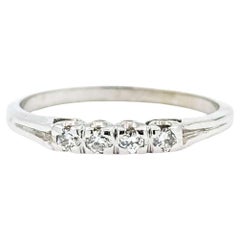 Whiting fascia di diamanti di metà secolo in oro bianco 18 carati