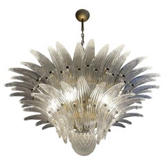 Charming Midcentury Italian Leaves Chandelier, Murano