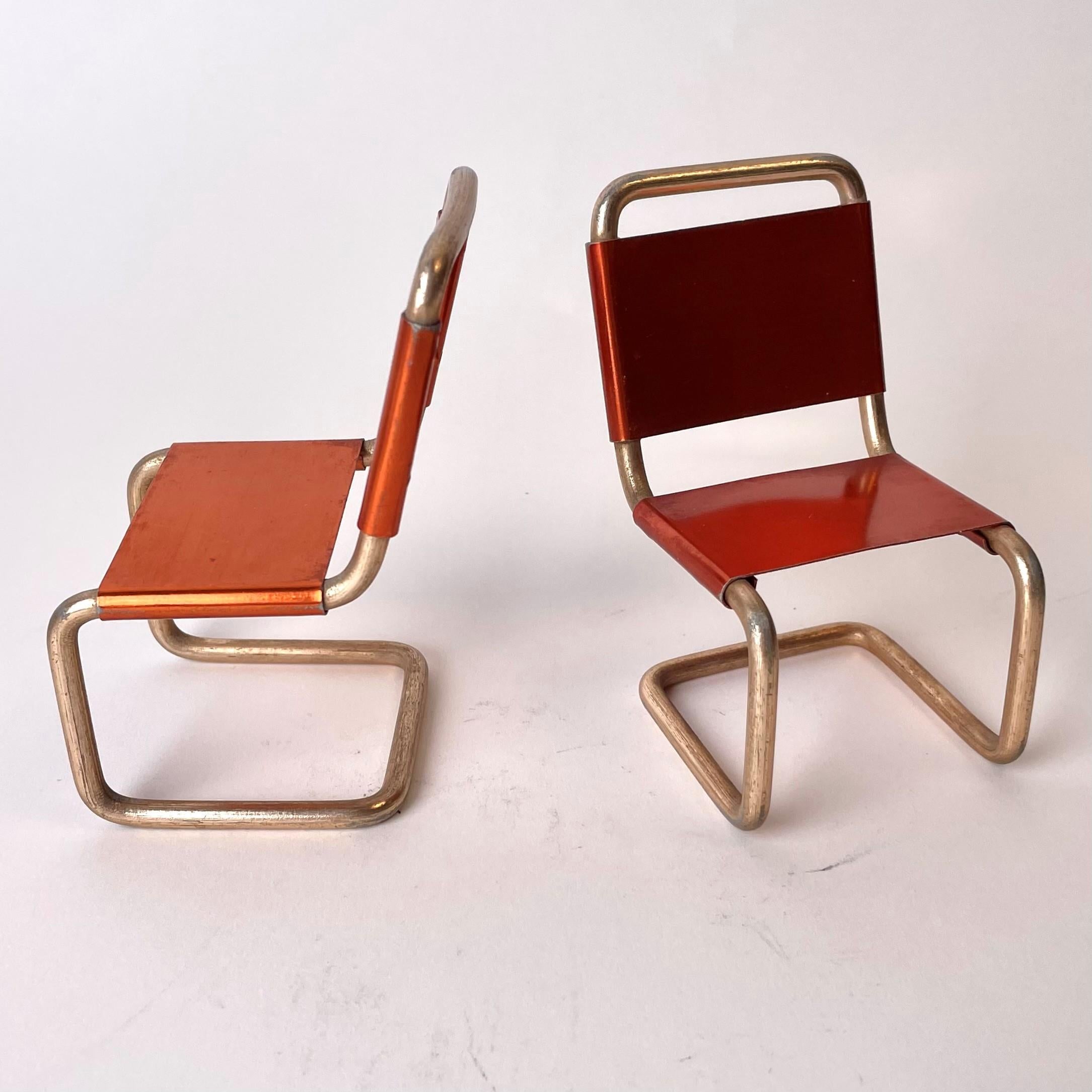 Mid-20th Century Charming Miniature Seating Group in Bauhaus Style from the 1930s-1940s For Sale