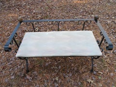 Charming Minimal Design Scroll Iron Bench