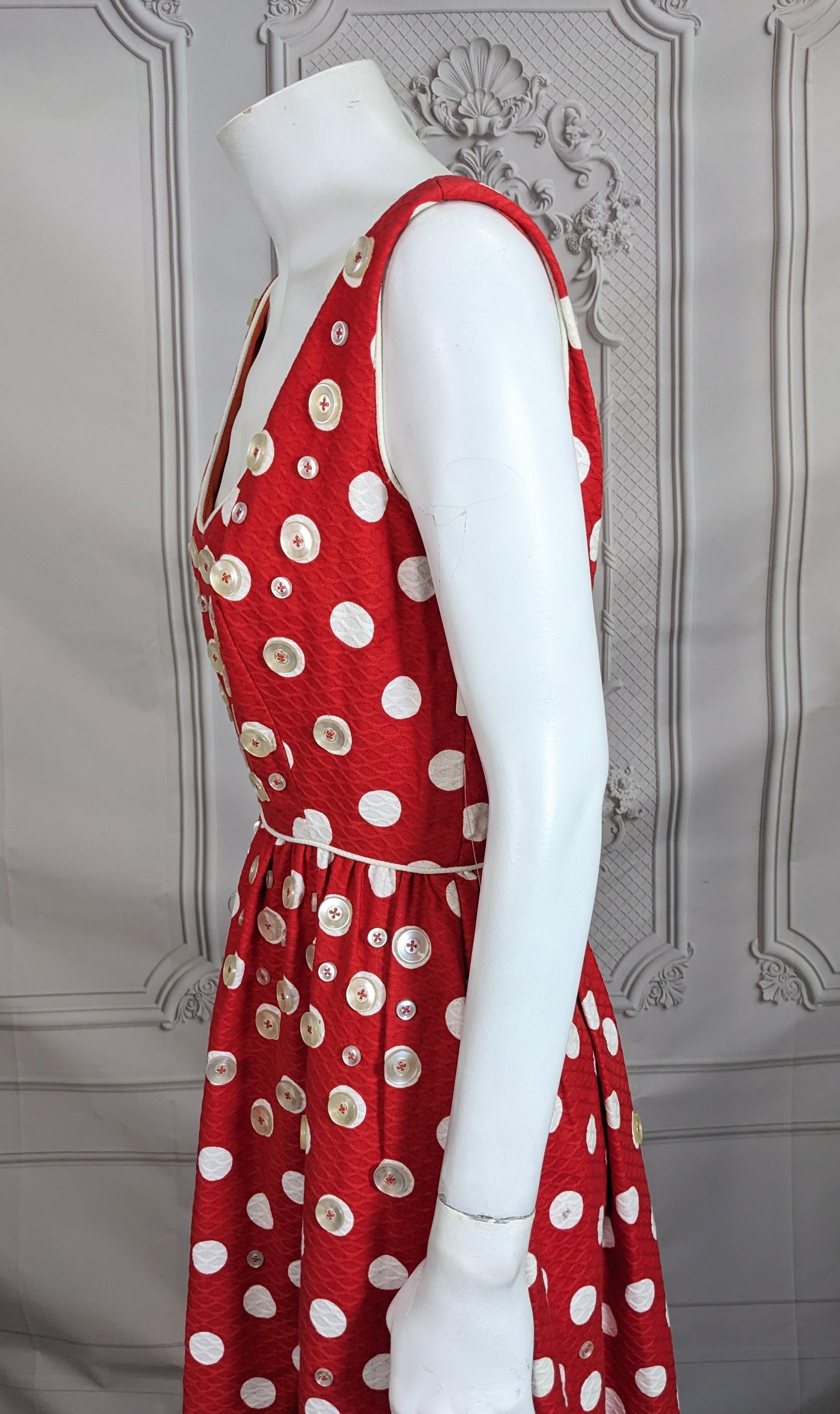 Women's or Men's Charming Mod Button Decorated Maxi For Sale