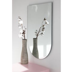Arcus Arched Minimalist Frameless Mirror with Floating Effect, Large
