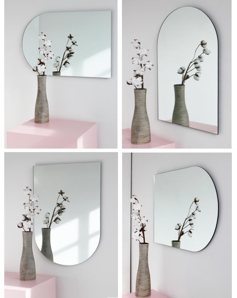 Charming Modern Arcus™ Mirror Frameless four mirrors in one For Sale