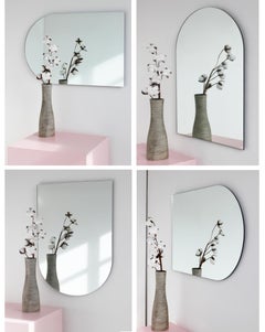 Arcus Arched Modern Contemporary Versatile Frameless Mirror, Large