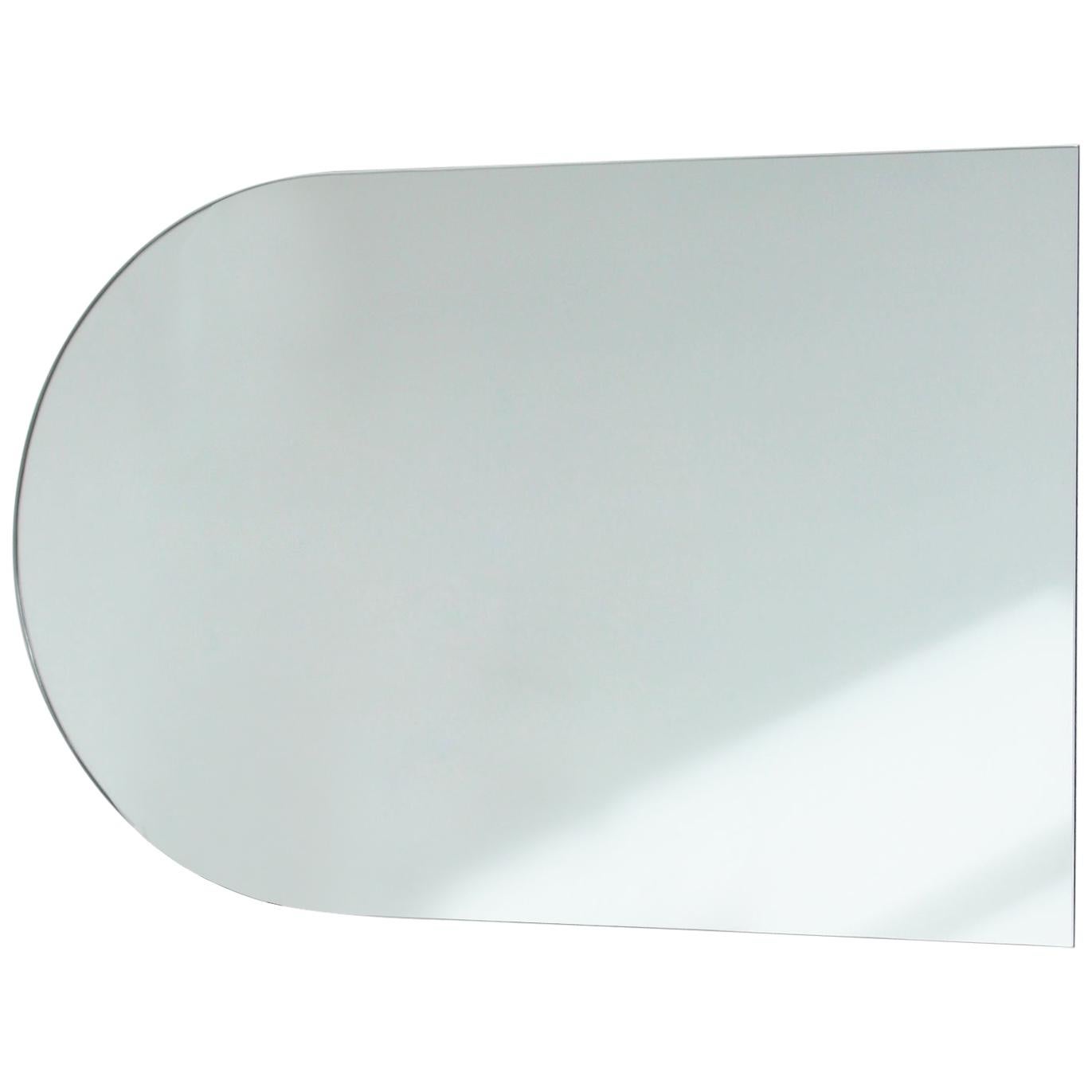 Arcus Arch shaped Modern Contemporary Versatile Frameless Mirror, Large