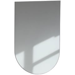 Arcus Arched Minimalist Frameless Mirror with Floating Effect, Large