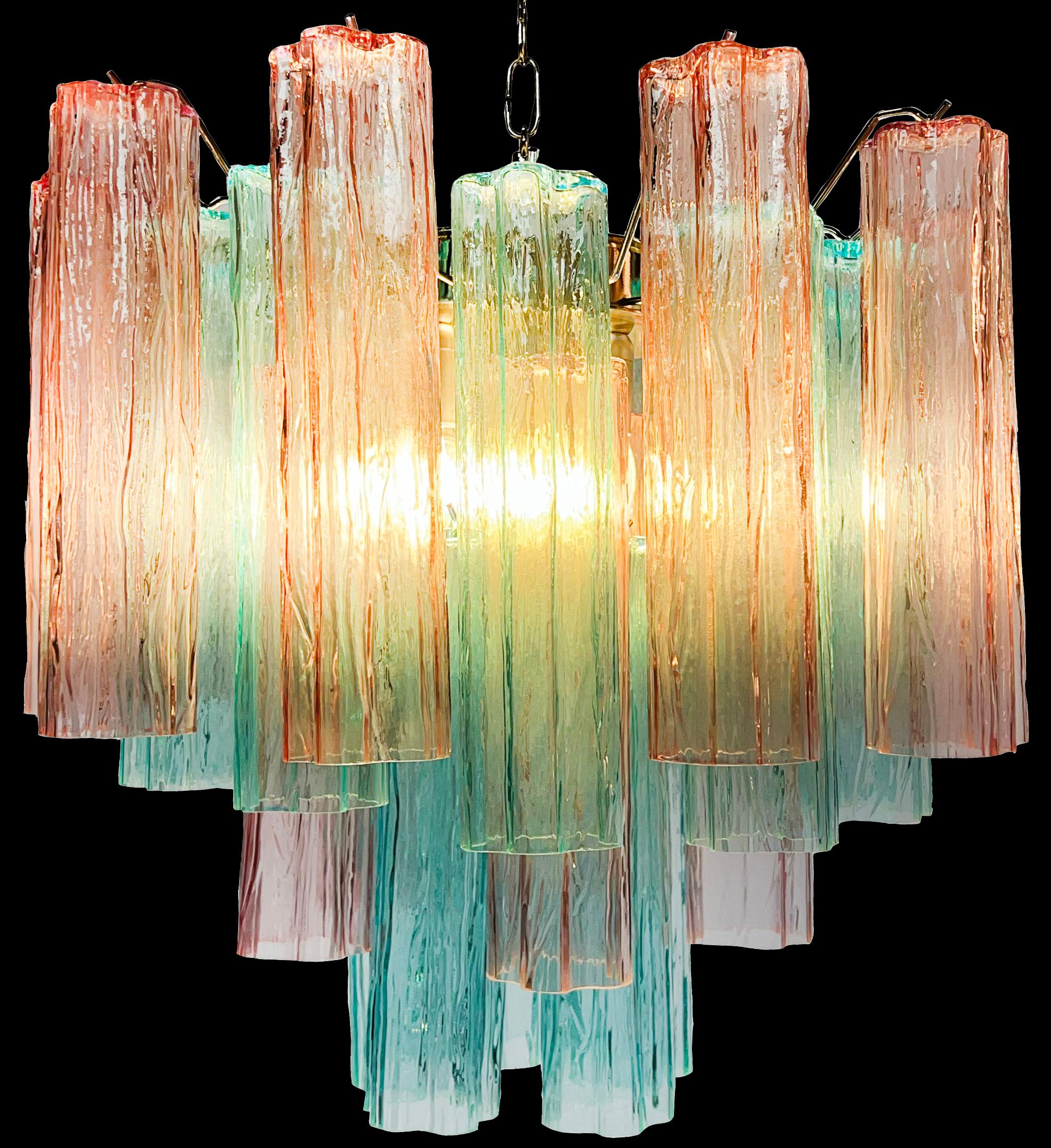 Metal Charming Murano Chandelier by Valentina Planta For Sale