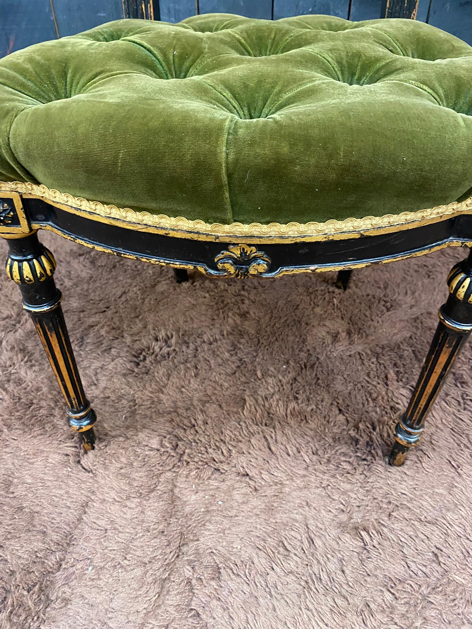 Charming Napoleon III Period Chair, in Blackened Pear and Velvet For Sale 6