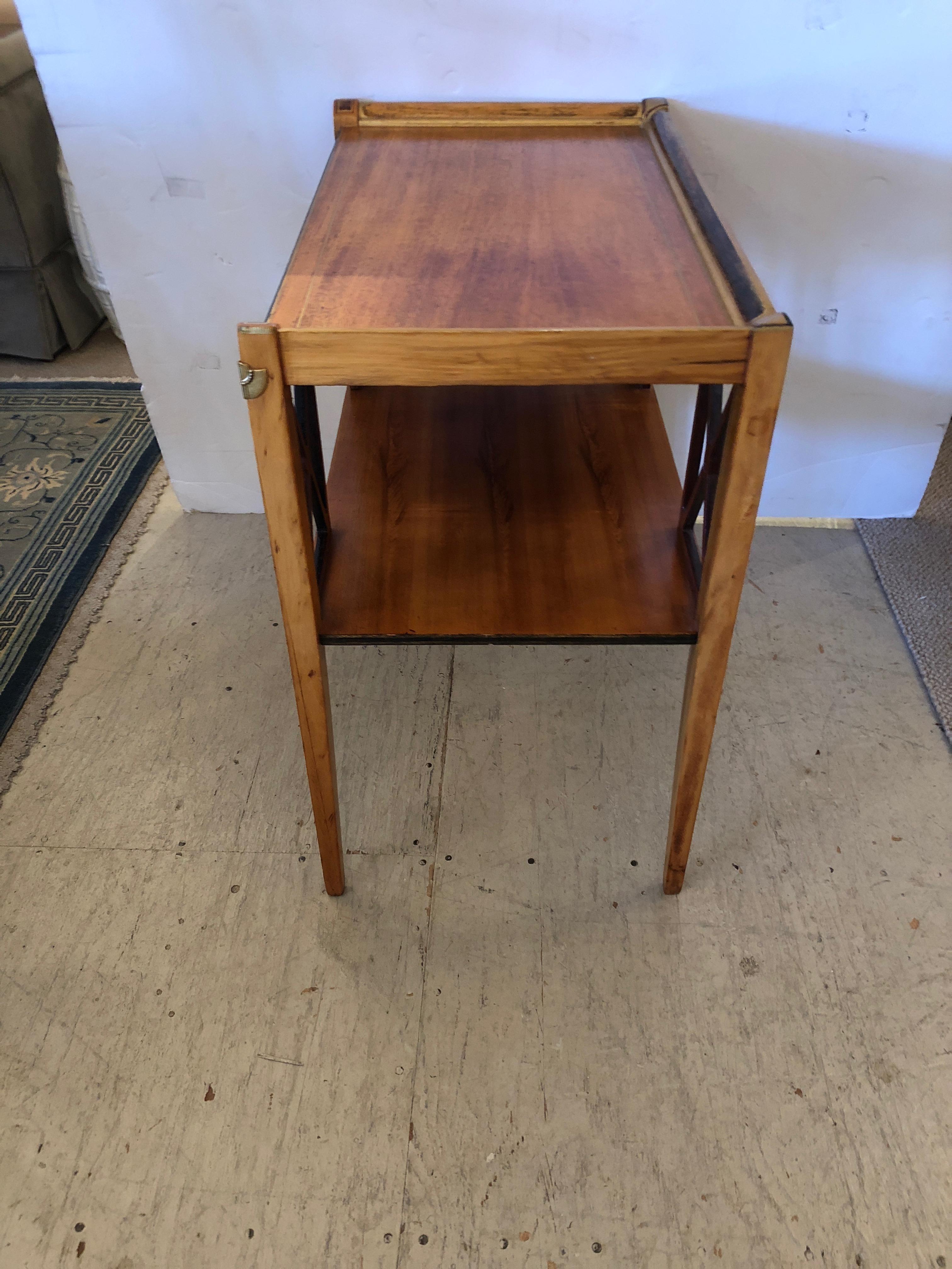 Charming Neoclassical Style Side Table with Drawer For Sale 6