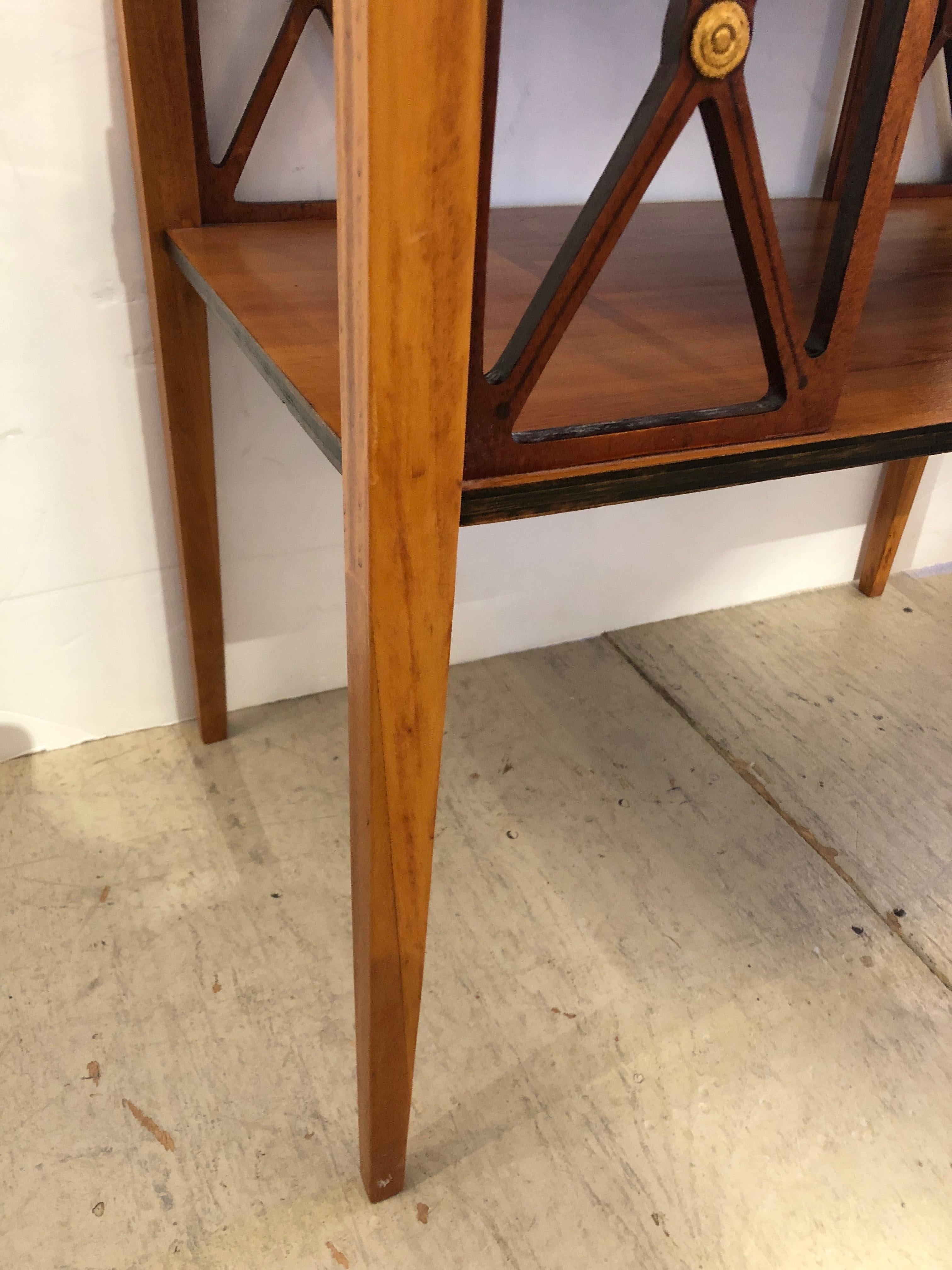 Charming Neoclassical Style Side Table with Drawer In Excellent Condition For Sale In Hopewell, NJ