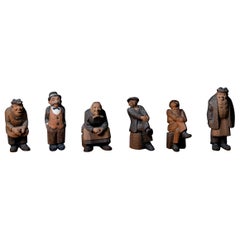 Encantadoras Figuritas de Madera de Arte Popular Hechas a Mano del Norte de Suecia