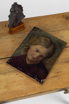 Charming Oil on Canvas Portrait of a Girl, 1829-1885