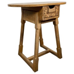 Retro Charming One Drawer Stand/Lamp Table 'British Oak" by Jamestown Lounge