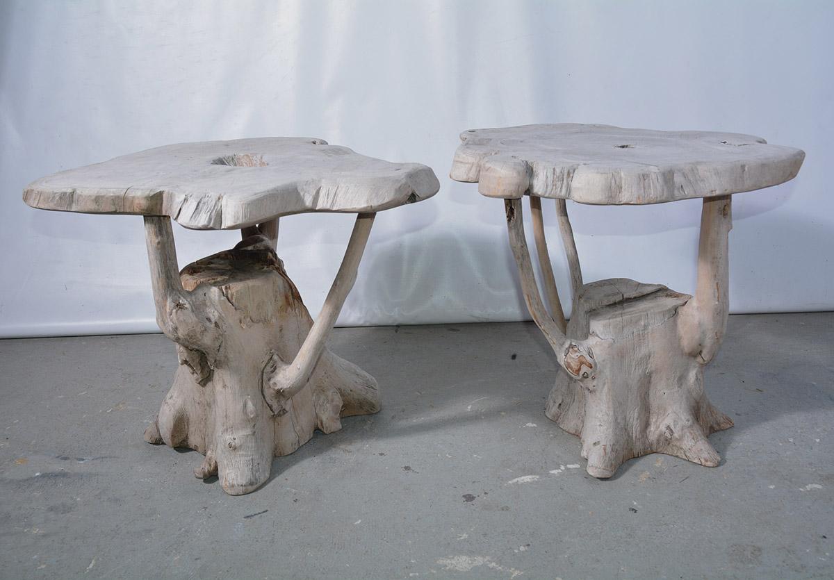 Asian Modernist Organic Tree Root Table or Garden Seat