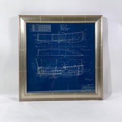 Charming Original Blueprint for Yacht Tender Onboard Yacht Rima