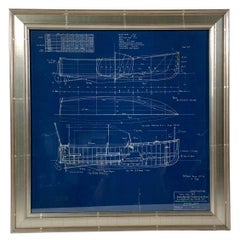 Charming Original Blueprint for Yacht Tender Onboard Yacht Rima