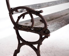 Charming Original Painted Garden Bench, Probably Swedish, 19th Century