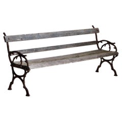 Charming Original Painted Garden Bench, Probably Swedish, 19th Century