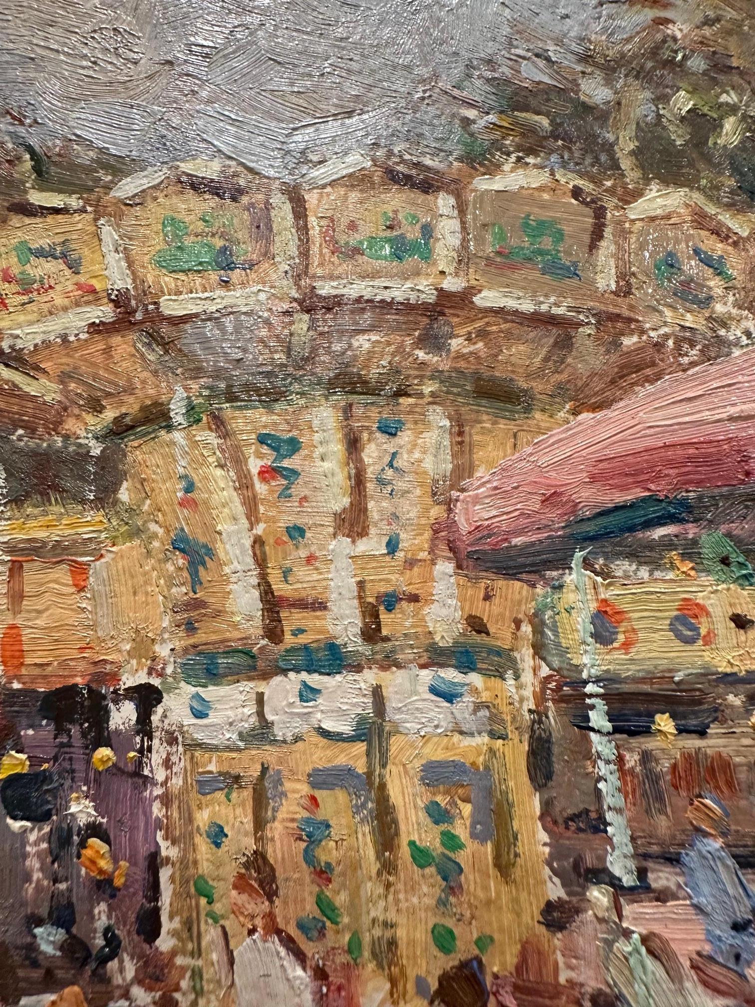 Charmantes Originalgemälde eines Karussells von Noel Van Der Plas (Niederländisch) im Angebot