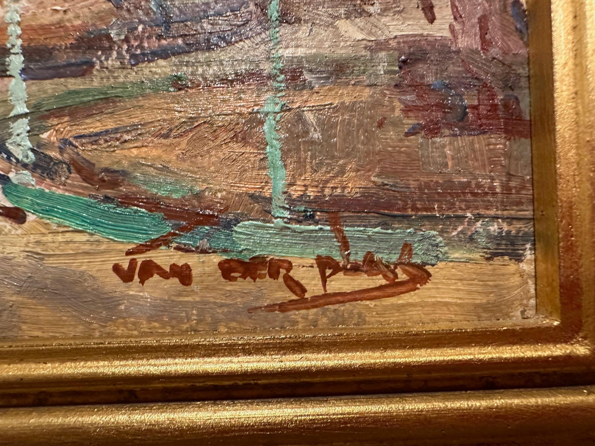 Charmantes Originalgemälde eines Karussells von Noel Van Der Plas im Zustand „Gut“ im Angebot in Hopewell, NJ