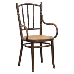 Charmante chaise vintage Thonet bistro design originale avec accoudoirs
