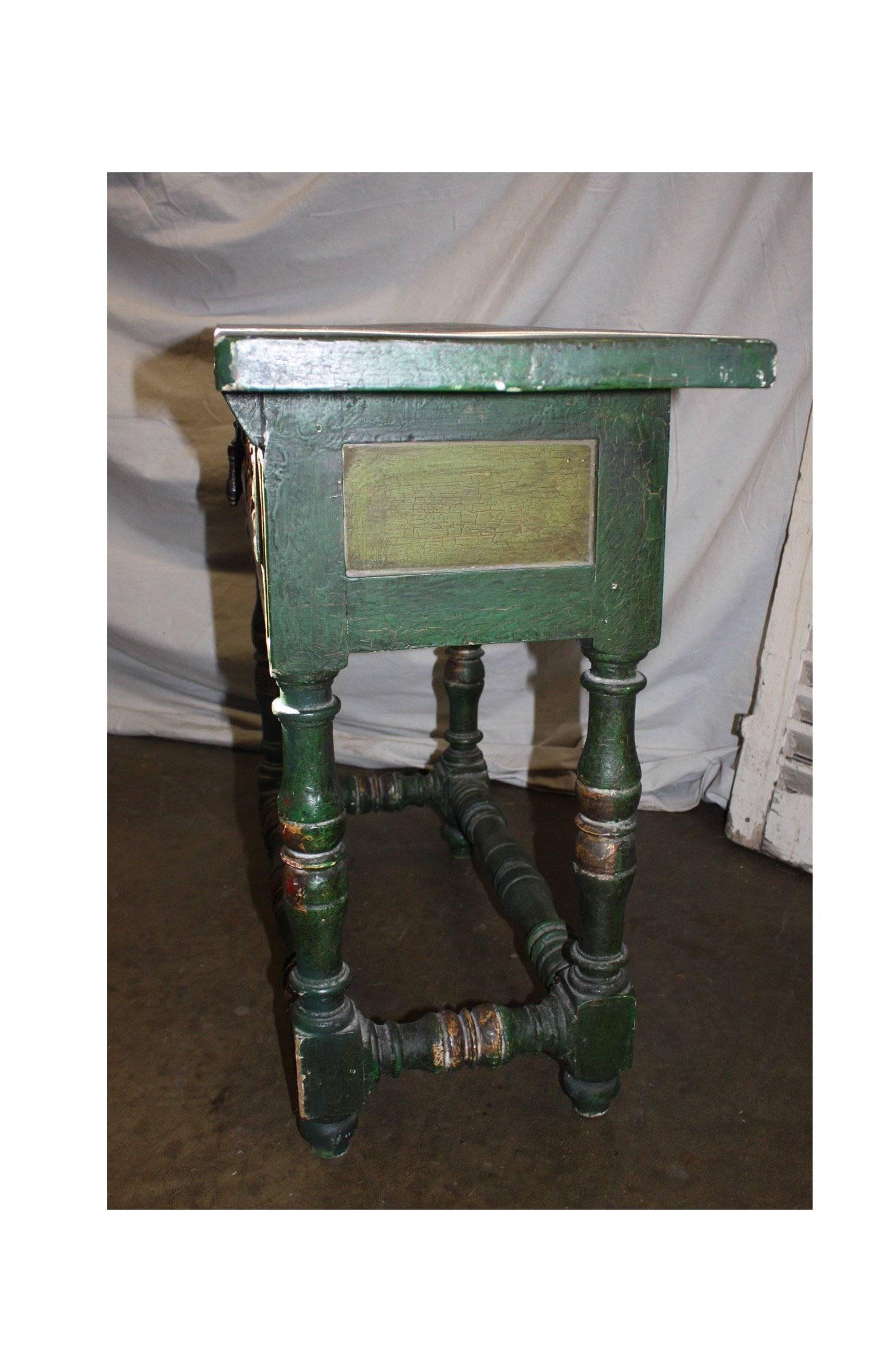 Wood Charming Painted Side Table