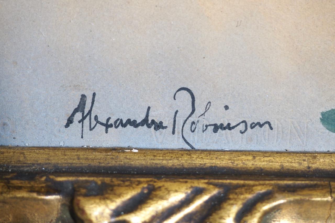 Américain Charmante peinture du peintre américain Alexander Robinson