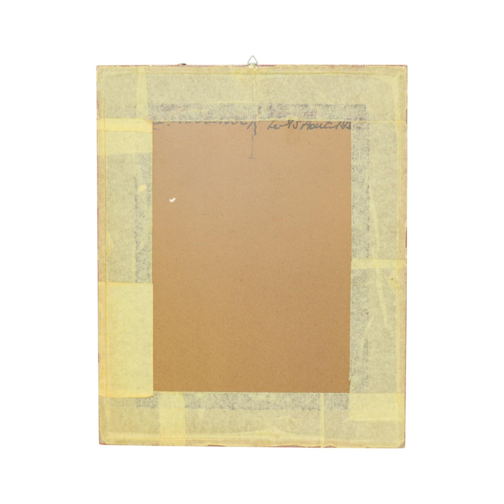 Charmante peinture à l'aquarelle Carlier 1989 Honfleur France en vente 4