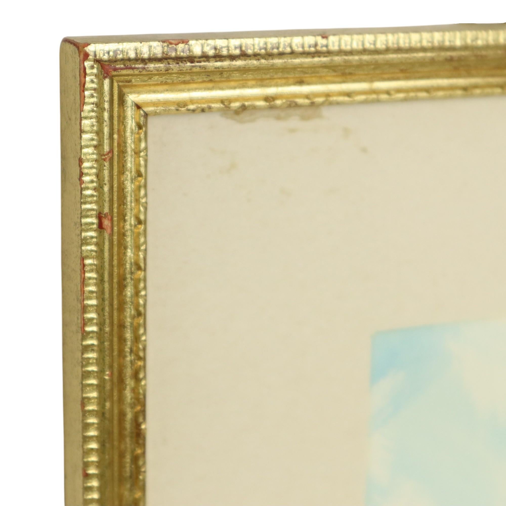 Charmante peinture à l'aquarelle Carlier 1989 Honfleur France en vente 3