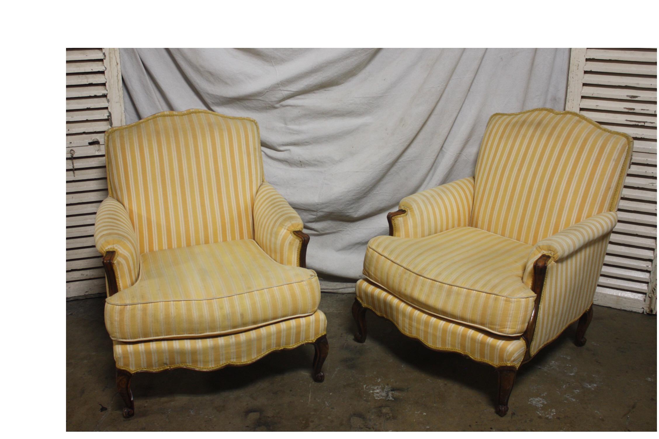 Louis XV Charming Pair of 19th Century French Clubs