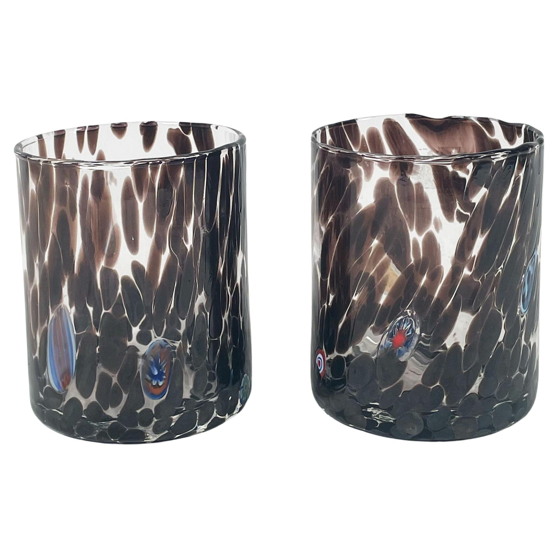 Charmante paire de verres de Murano Brown - Handcraft Elegance