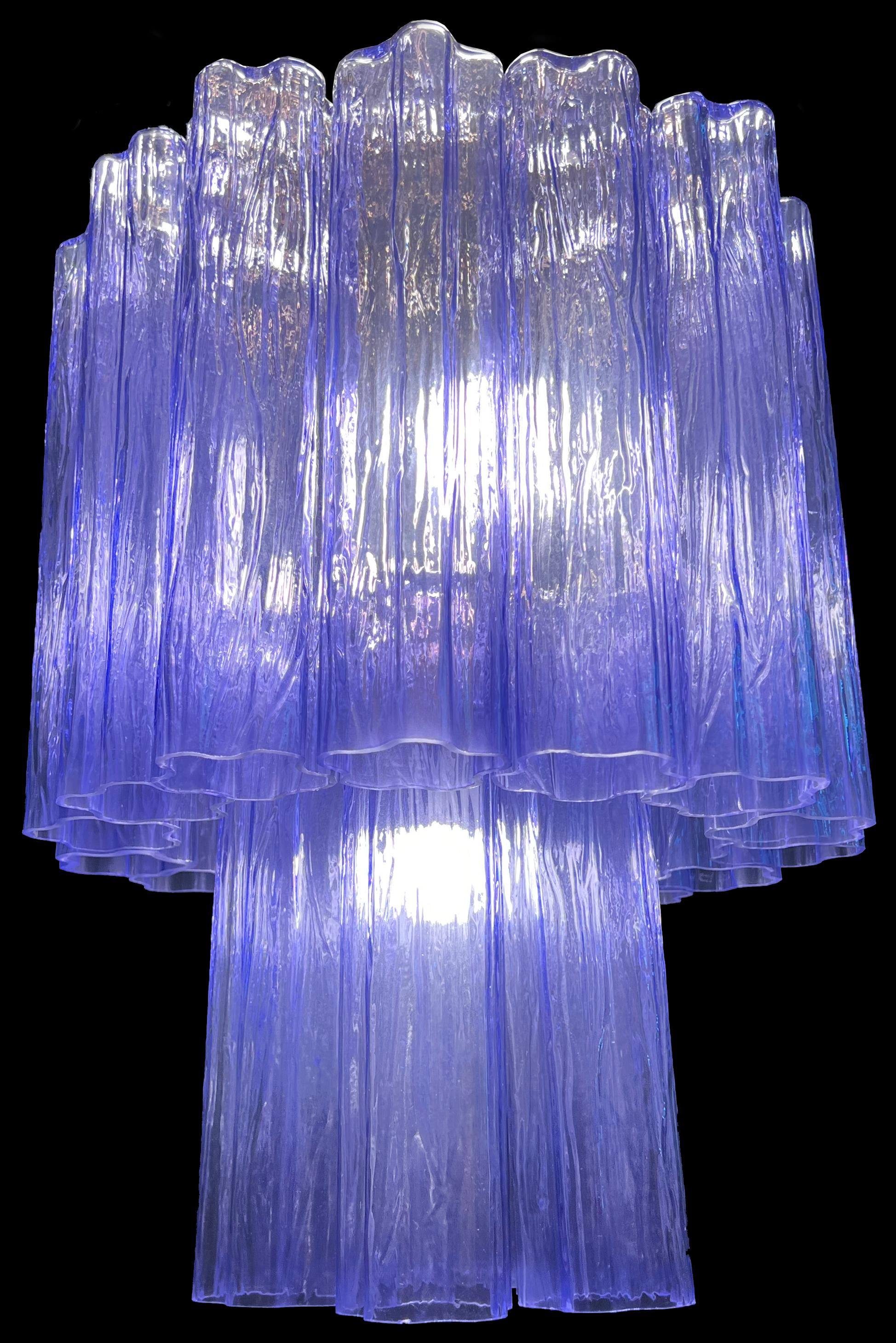 Charming Pair of Italian Amethyst Chandeliers by Valentina Planta, Murano For Sale 6