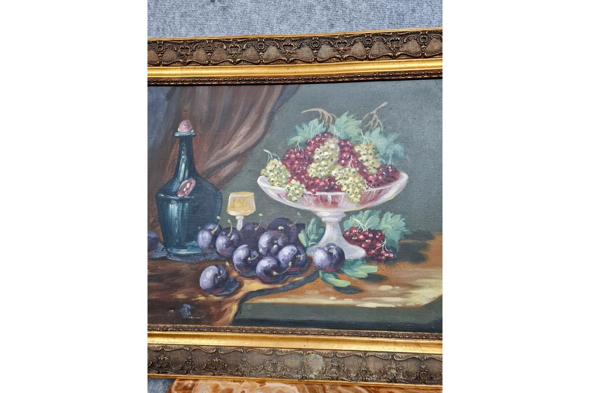 20th Century Charming Pair of Still Life Oil Paintings on Canvas by J. Chatelin, 20th C -1X27 For Sale