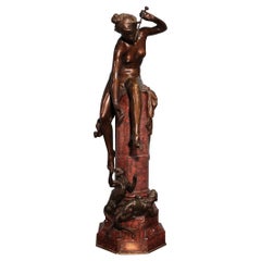 "Charming Panthers" Sculpture Carrier-Belleuse 'French, 19th Century'