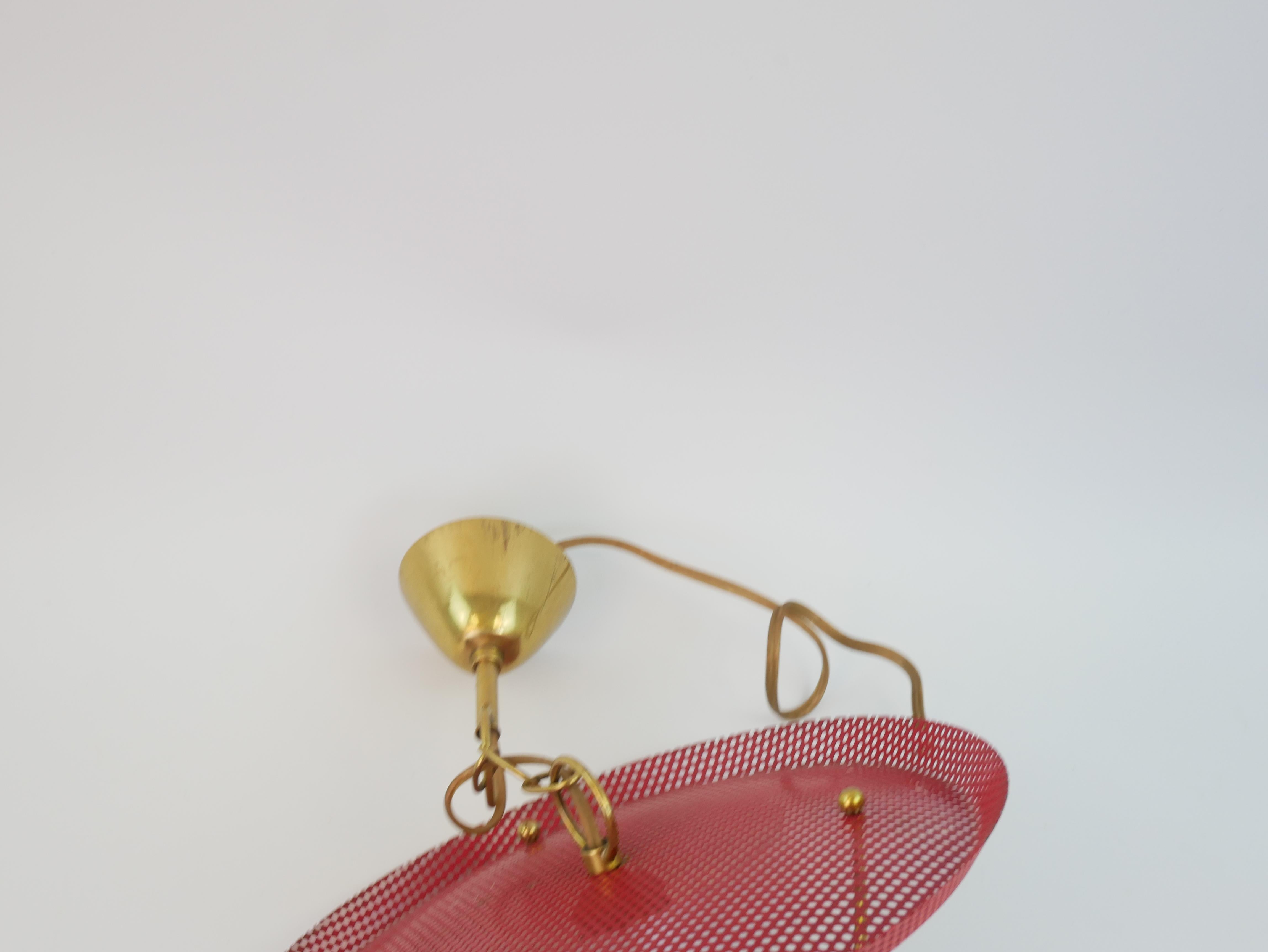 Incantevole lampada a sospensione nello stile di Mathieu Mategot circa 1950 in vendita 2