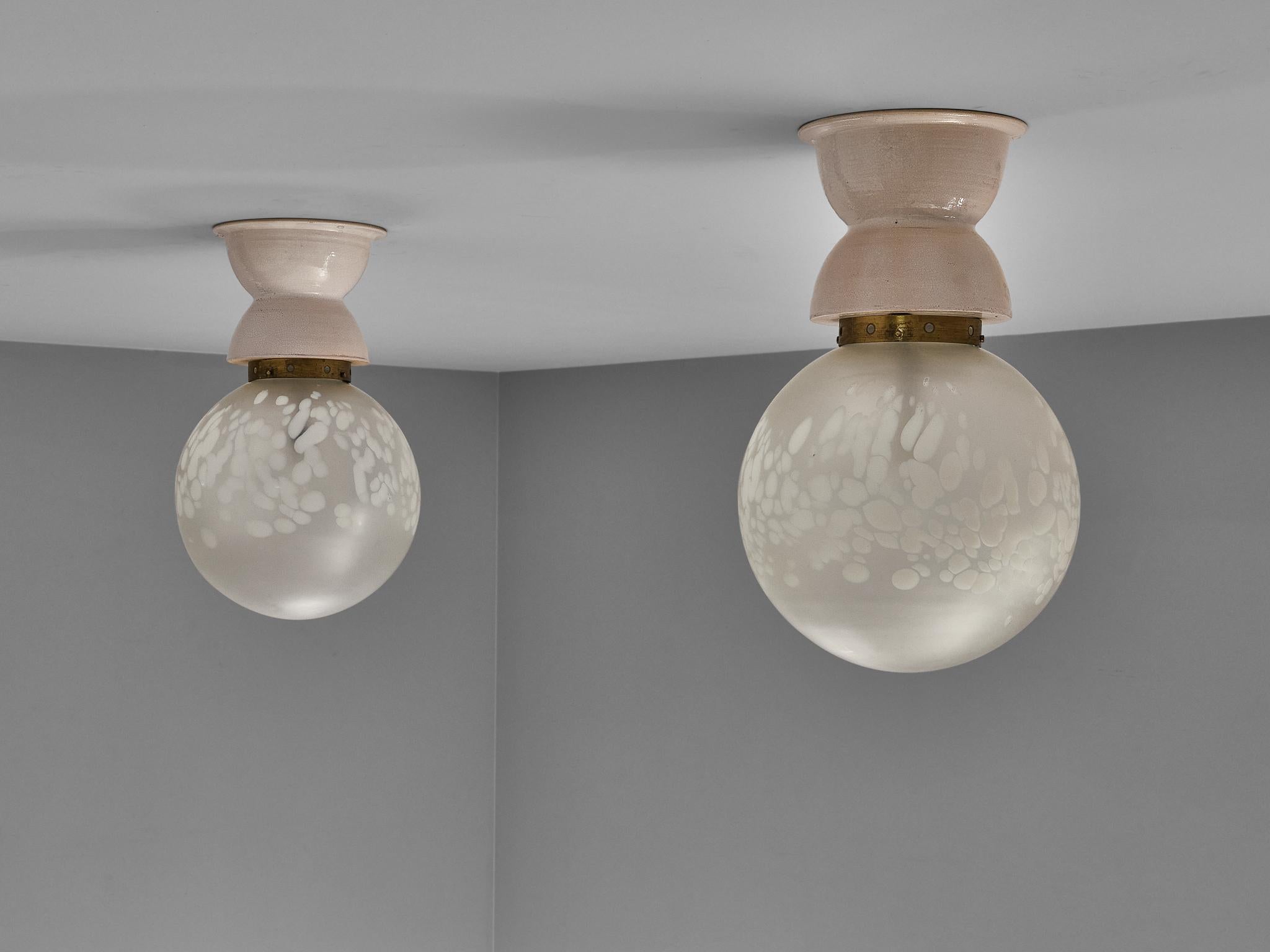 European Charming Pendants in Decorated Glass