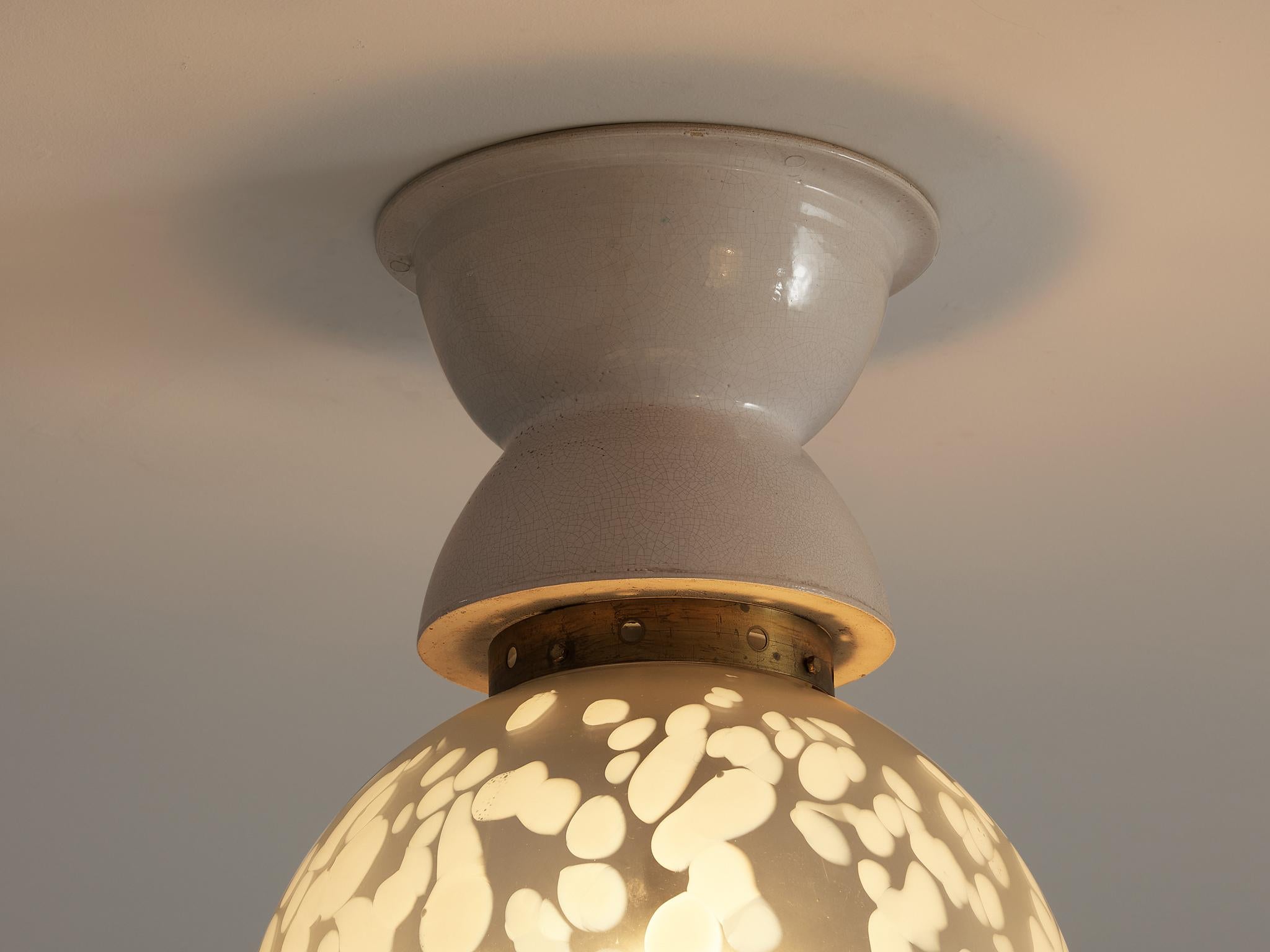 Charming Pendants in Decorated Glass In Good Condition In Waalwijk, NL