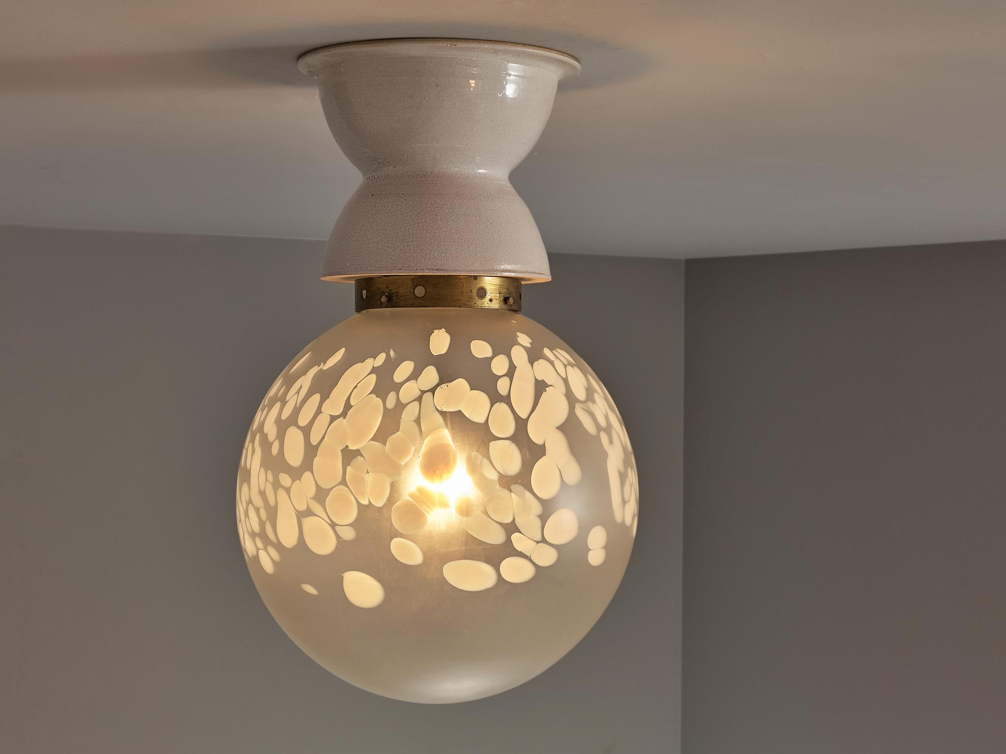 Late 20th Century Charming Pendants in Decorated Glass
