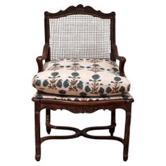Charming, period Louis XVI caned fauteuil