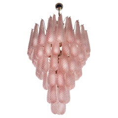 Charming Pink Leaves Chandeliers Murano