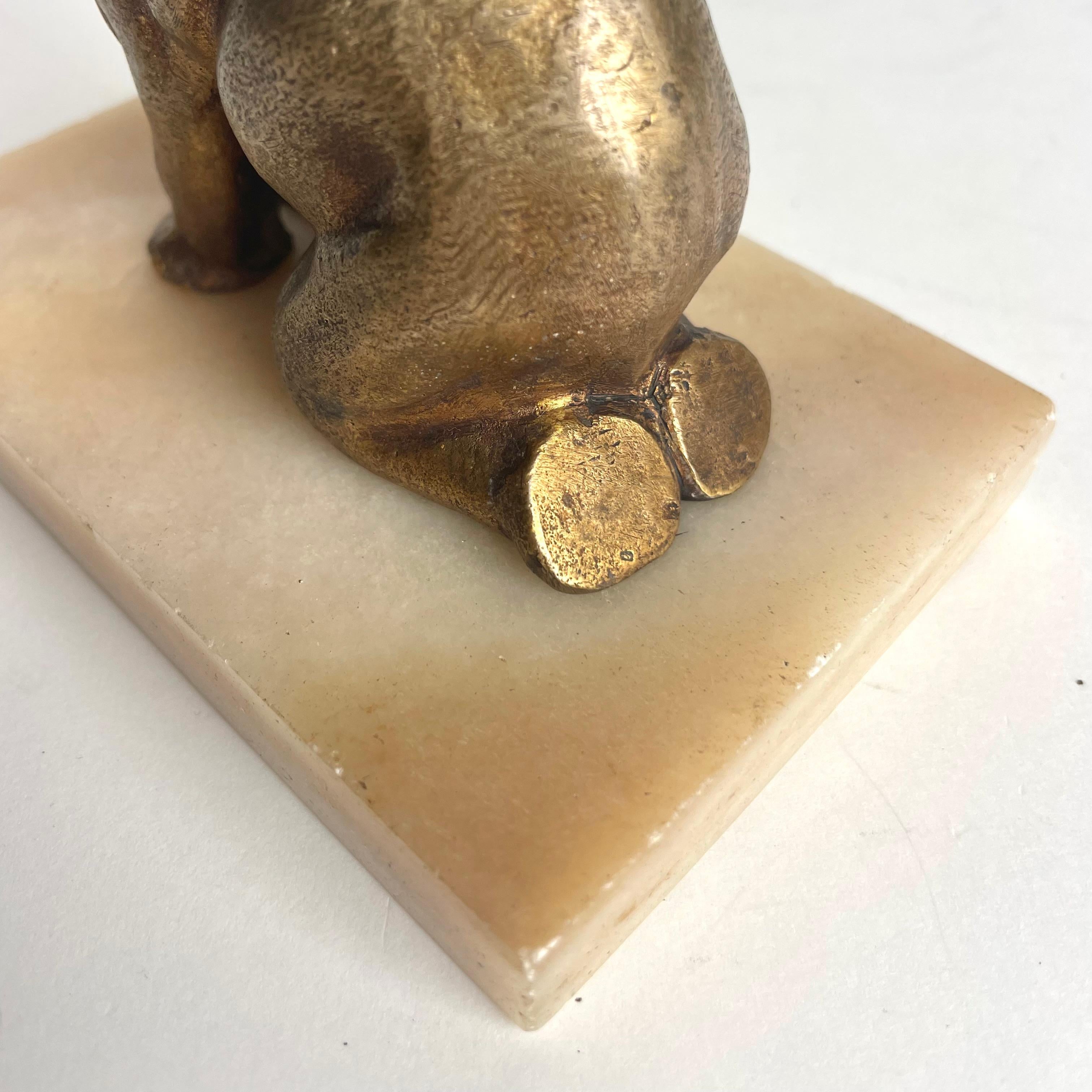 Incantevole supporto per orologi da tasca a forma di elefante. Art Deco, anni '30 in vendita 5
