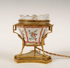 Charming Porcelain Night Lamp attr. to L'Escalier de Cristal, France, Circa 1880