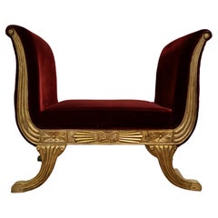 Charming Regency Style Window Seat or Salon Chaise