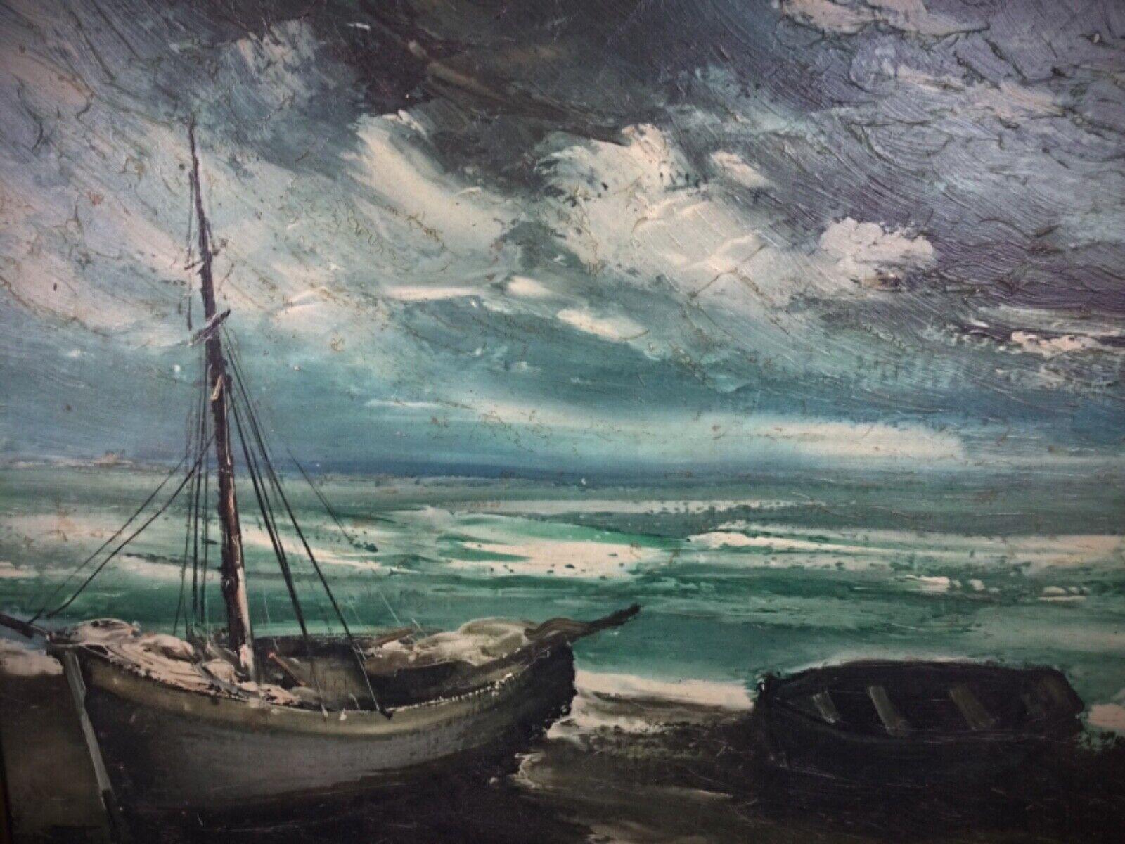 Charmante reproduction d'une peinture de Maurice Vlaminck - Fauvisme - 2Y83 Bon état - En vente à Bordeaux, FR