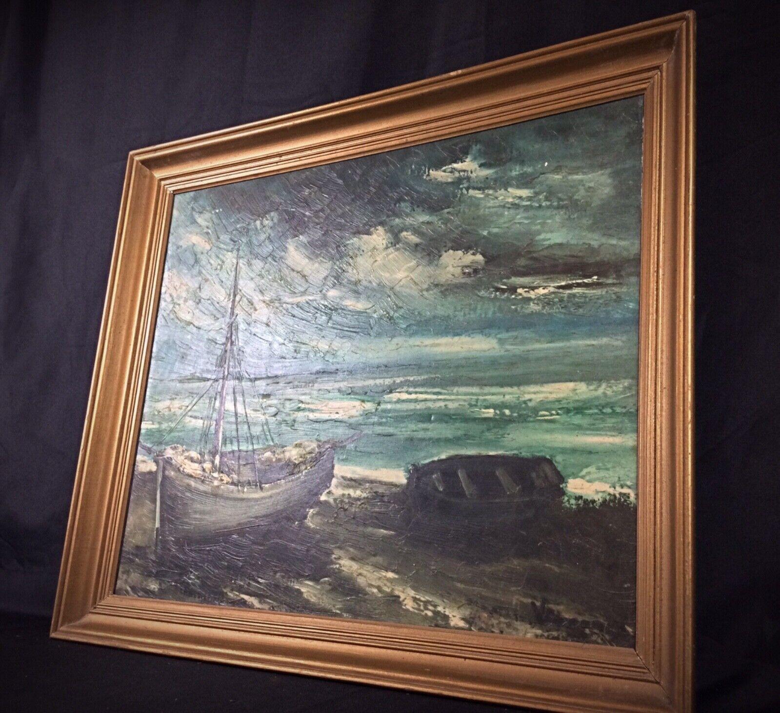 20ième siècle Charmante reproduction d'une peinture de Maurice Vlaminck - Fauvisme - 2Y83 en vente