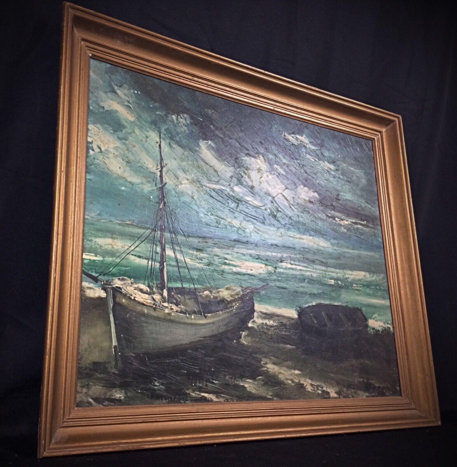 Toile Charmante reproduction d'une peinture de Maurice Vlaminck - Fauvisme - 2Y83 en vente
