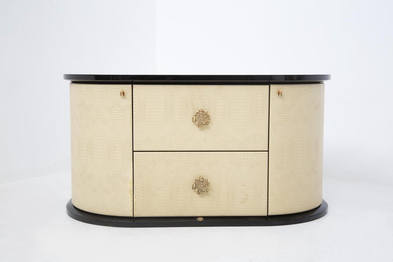 Charming Roberto Cavalli Dresser in Imitation Reptile Leather For Sale 3