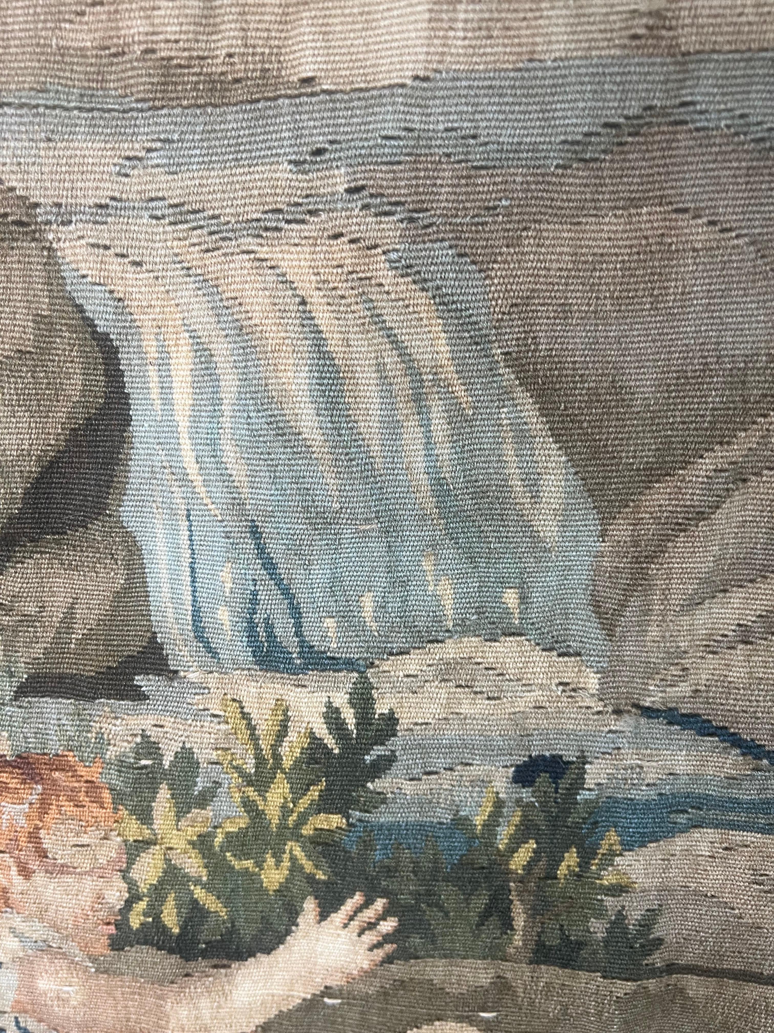 Romantischer französischer Wandteppich aus dem frühen 19. Jahrhundert mit Charme  im Angebot 3